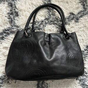 Etienne Aigner Leather Signature Embossed Bag